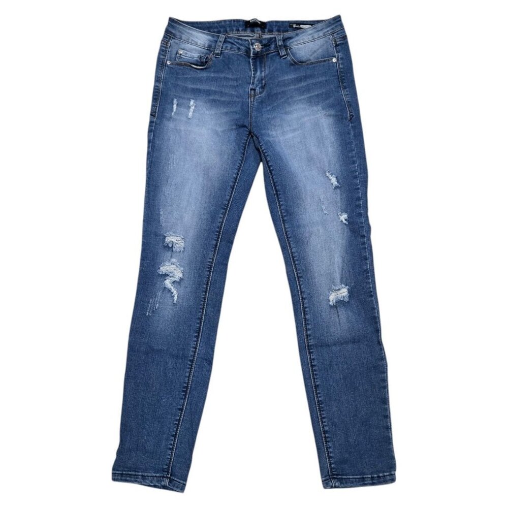 Kensie Jeans Women's Size 27 Ankle Biter Skinny Distressed Denim Pants